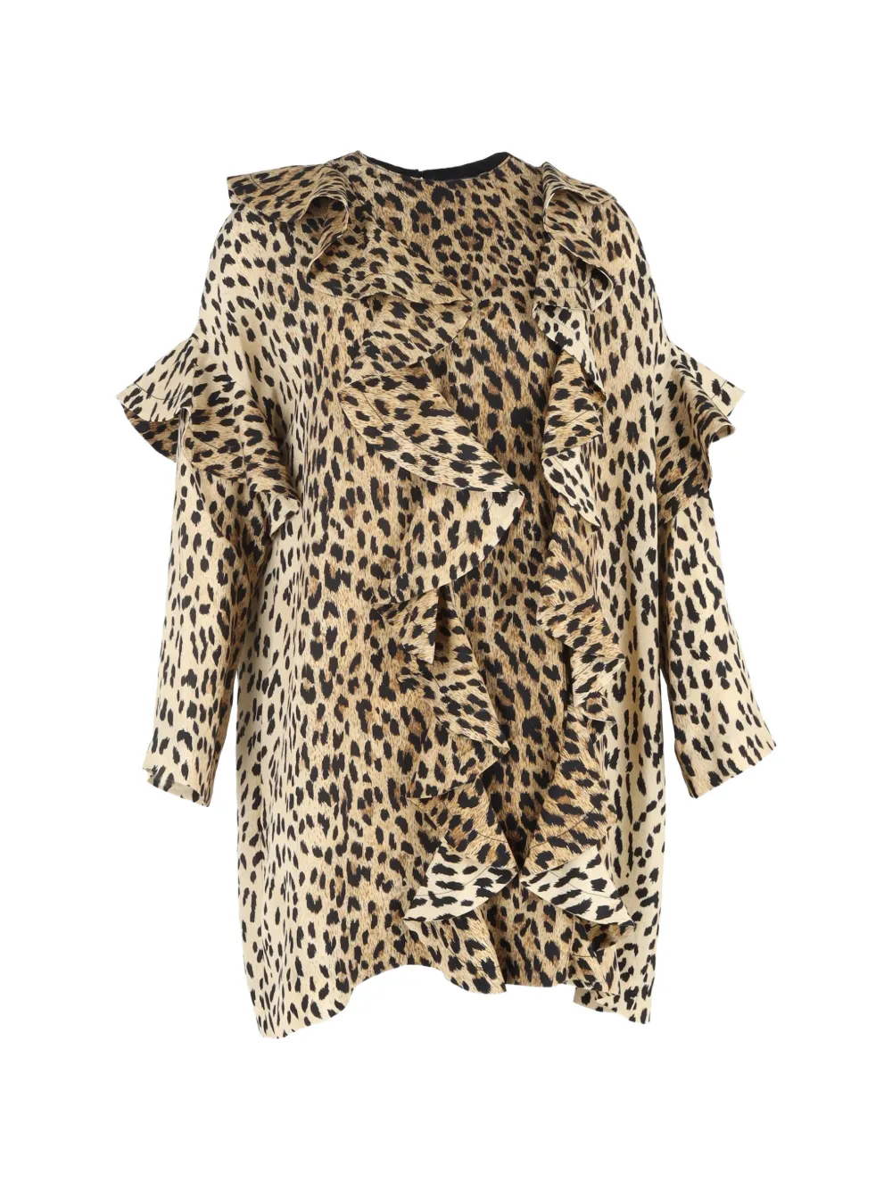 Valentino Garavani Pre-Owned leopard-pattern mini dress - Toni neutri