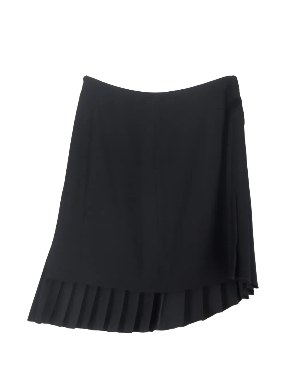Mugler Vintage pleated asymmetric mini skirt - Zwart