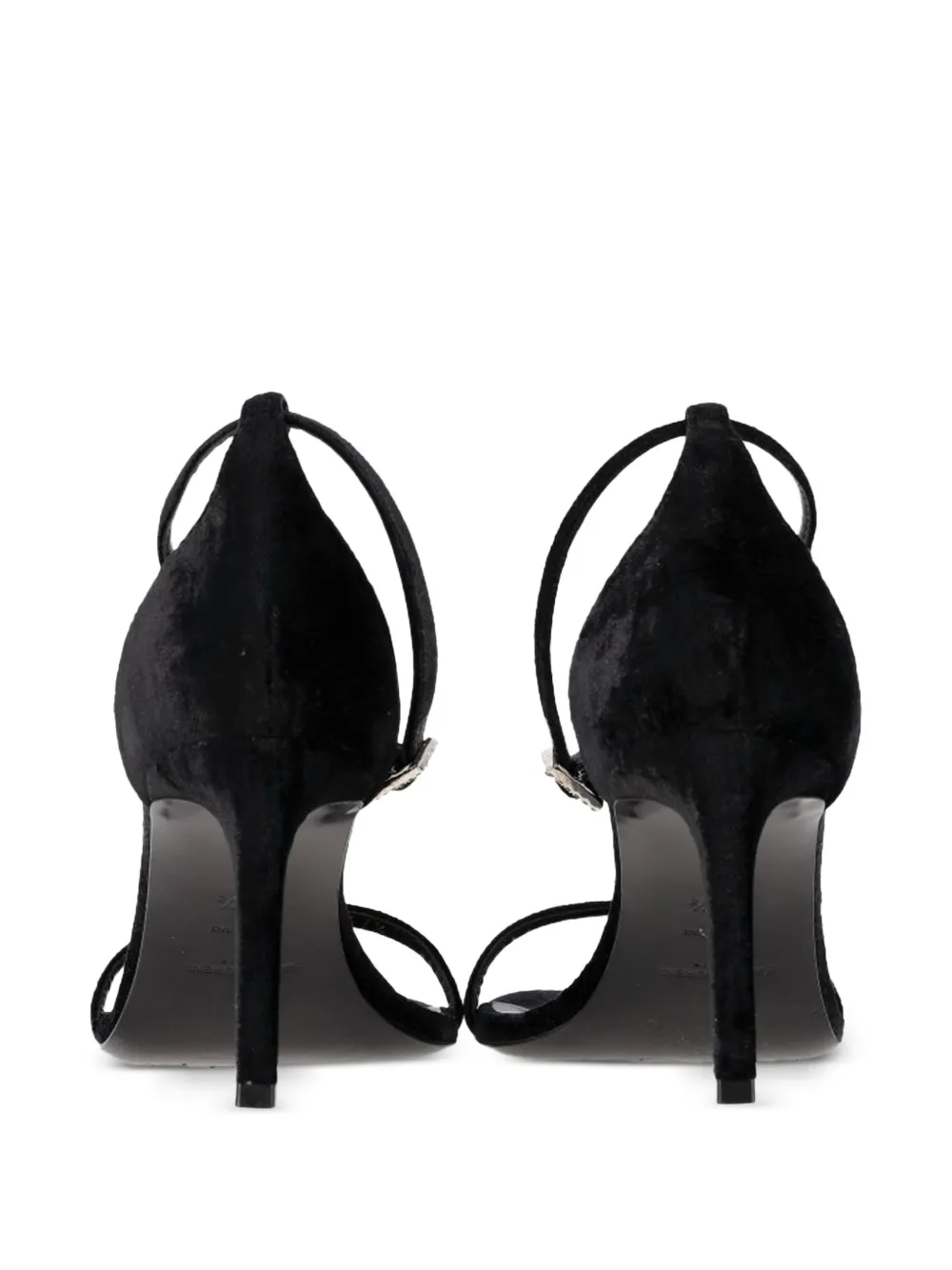 Saint Laurent Pre-Owned suede sandals - Zwart