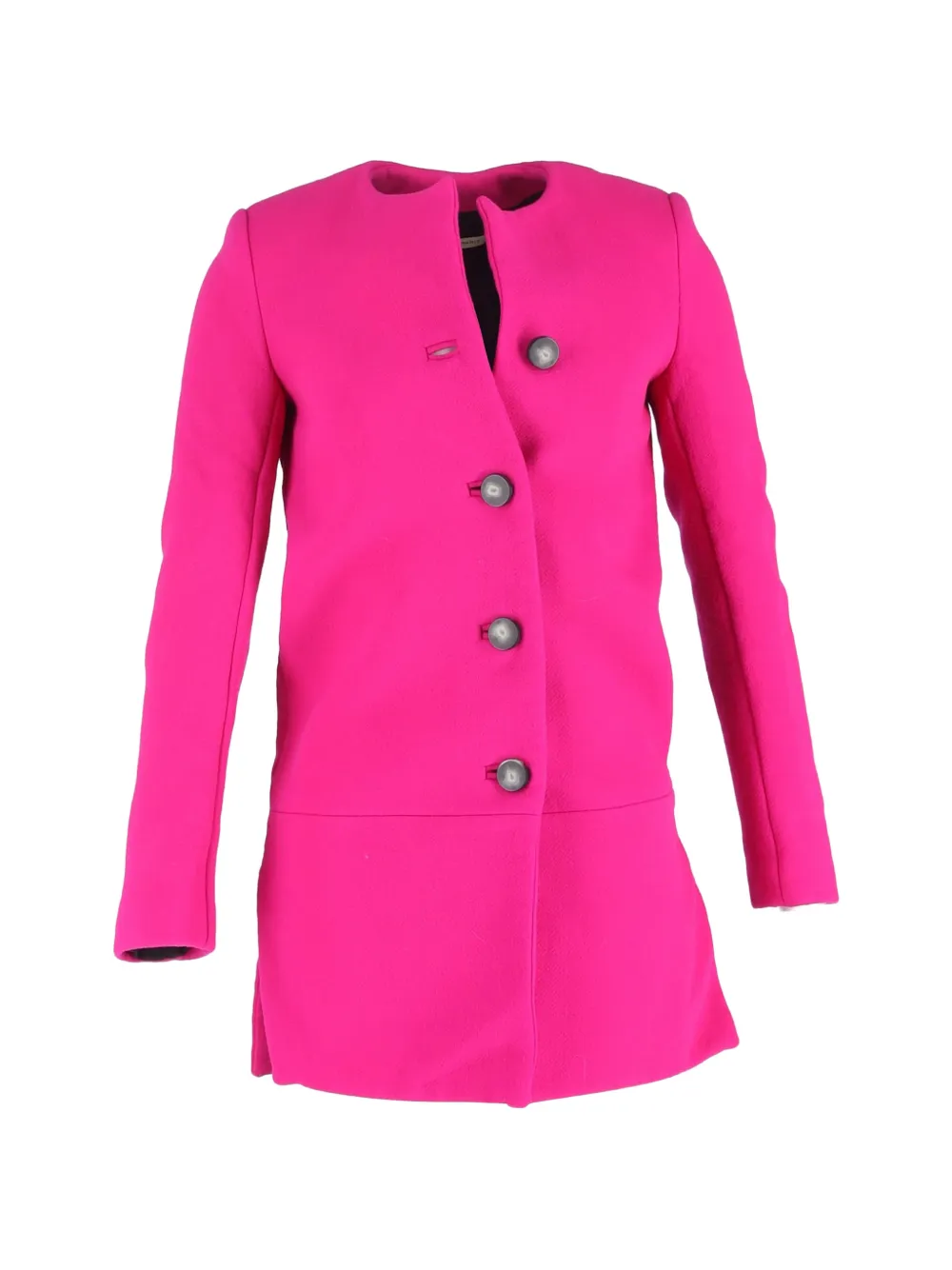Balenciaga Pre-Owned single-breasted wool coat - Rosa