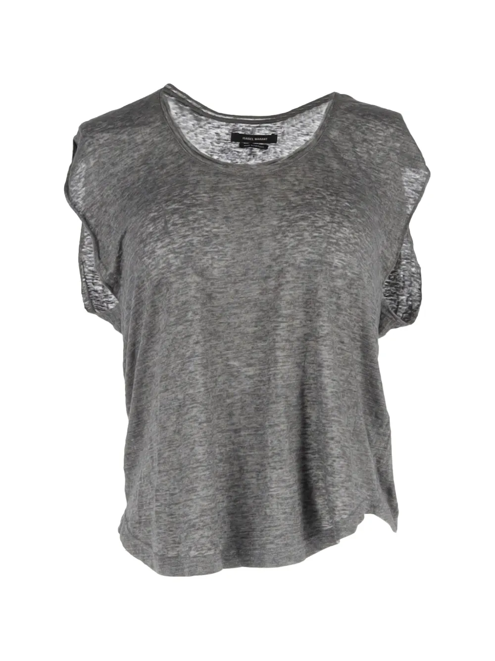 Isabel Marant Vintage draped linen T-shirt - Grigio