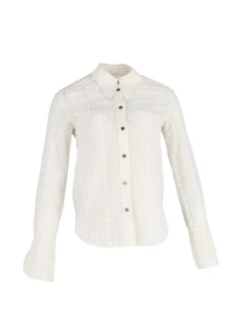 Chloé Vintage lace button-fastening shirt