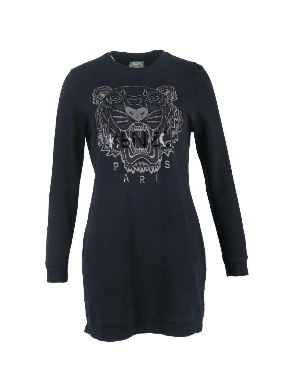 Kenzo Pre-Owned Tiger-logo mini dress - Nero
