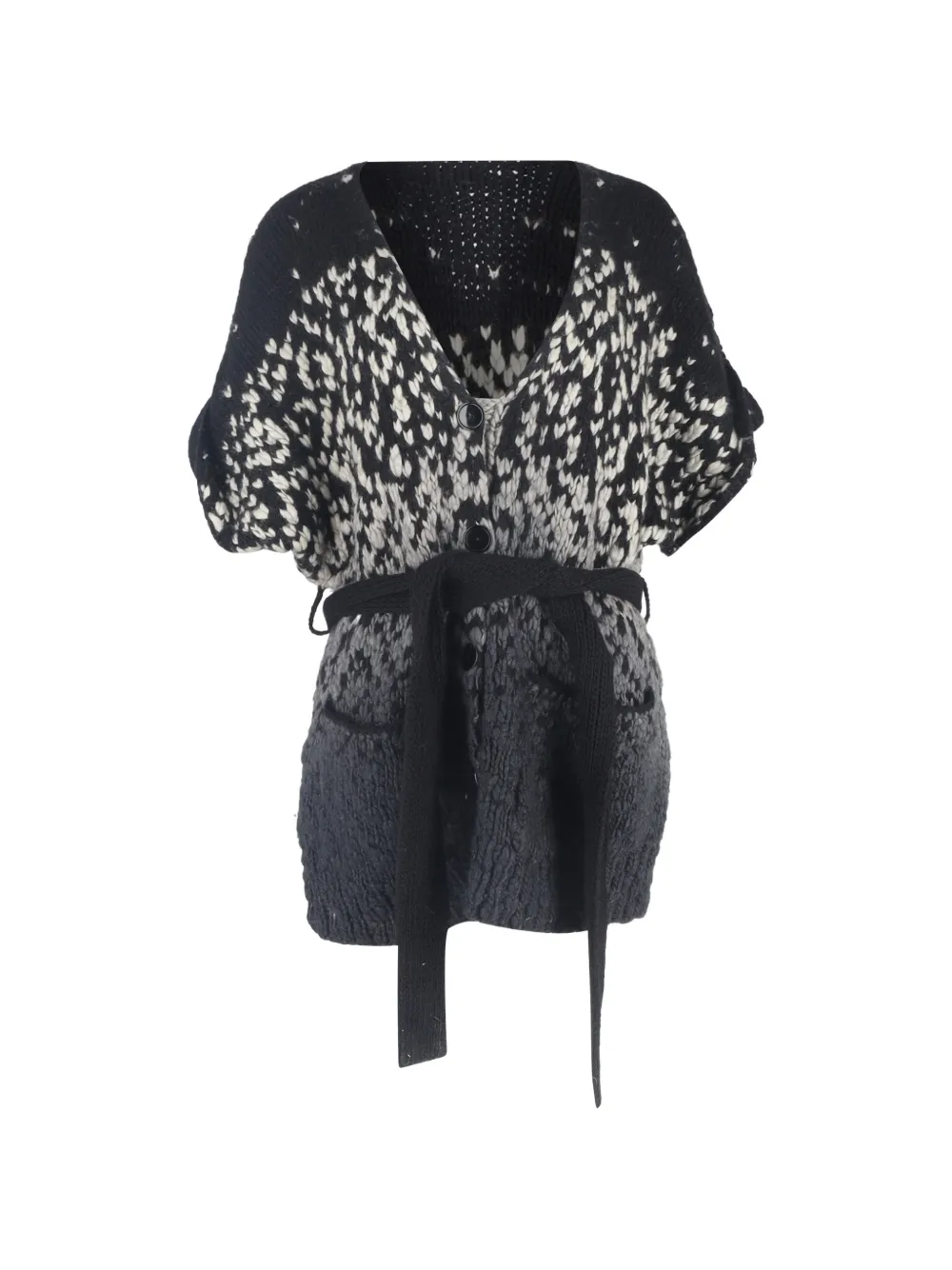 Stella McCartney Pre-Owned knitted belted cardigan - Nero