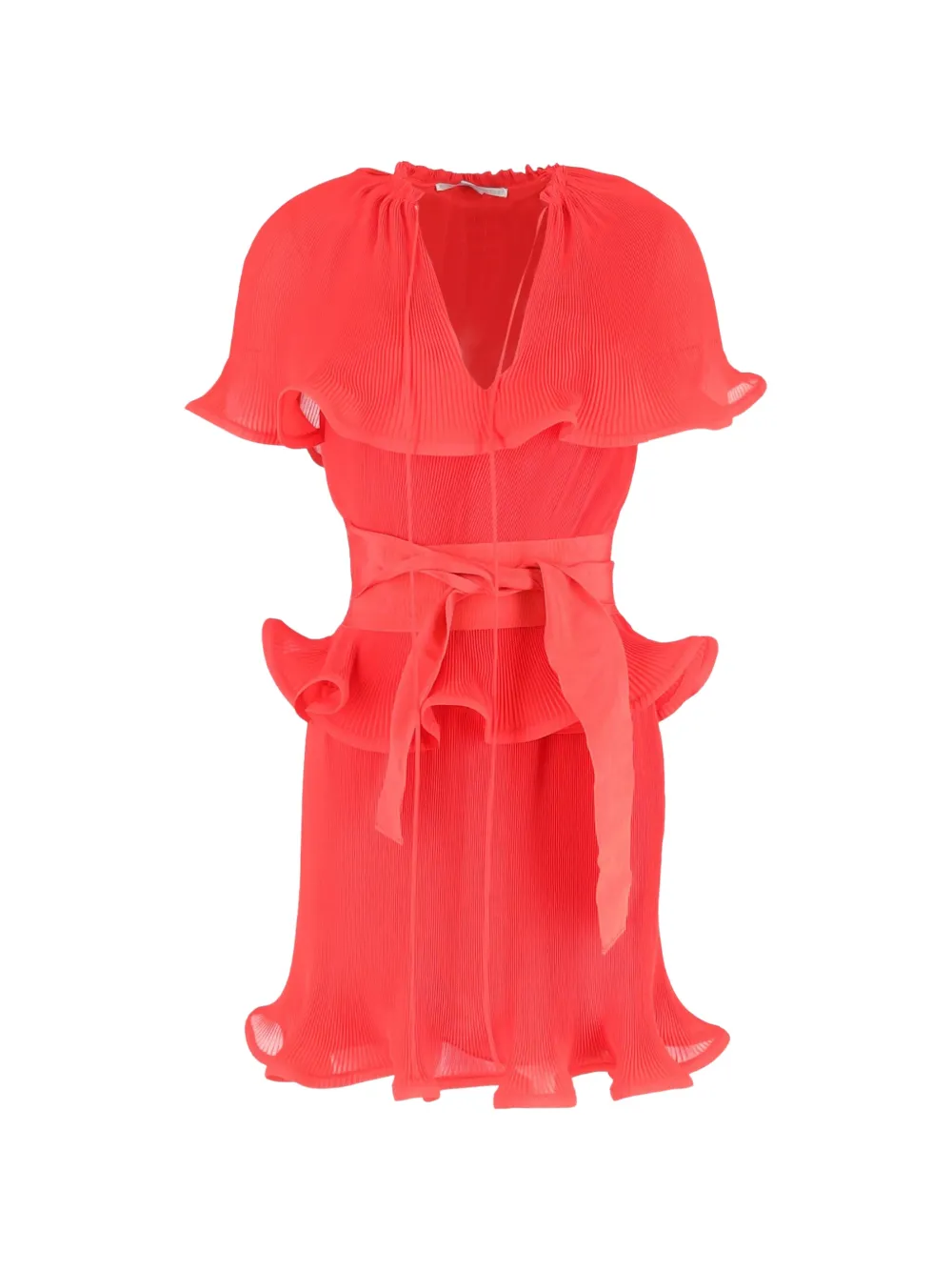 Stella McCartney Pre-Owned ruffled mini dress - Rosso