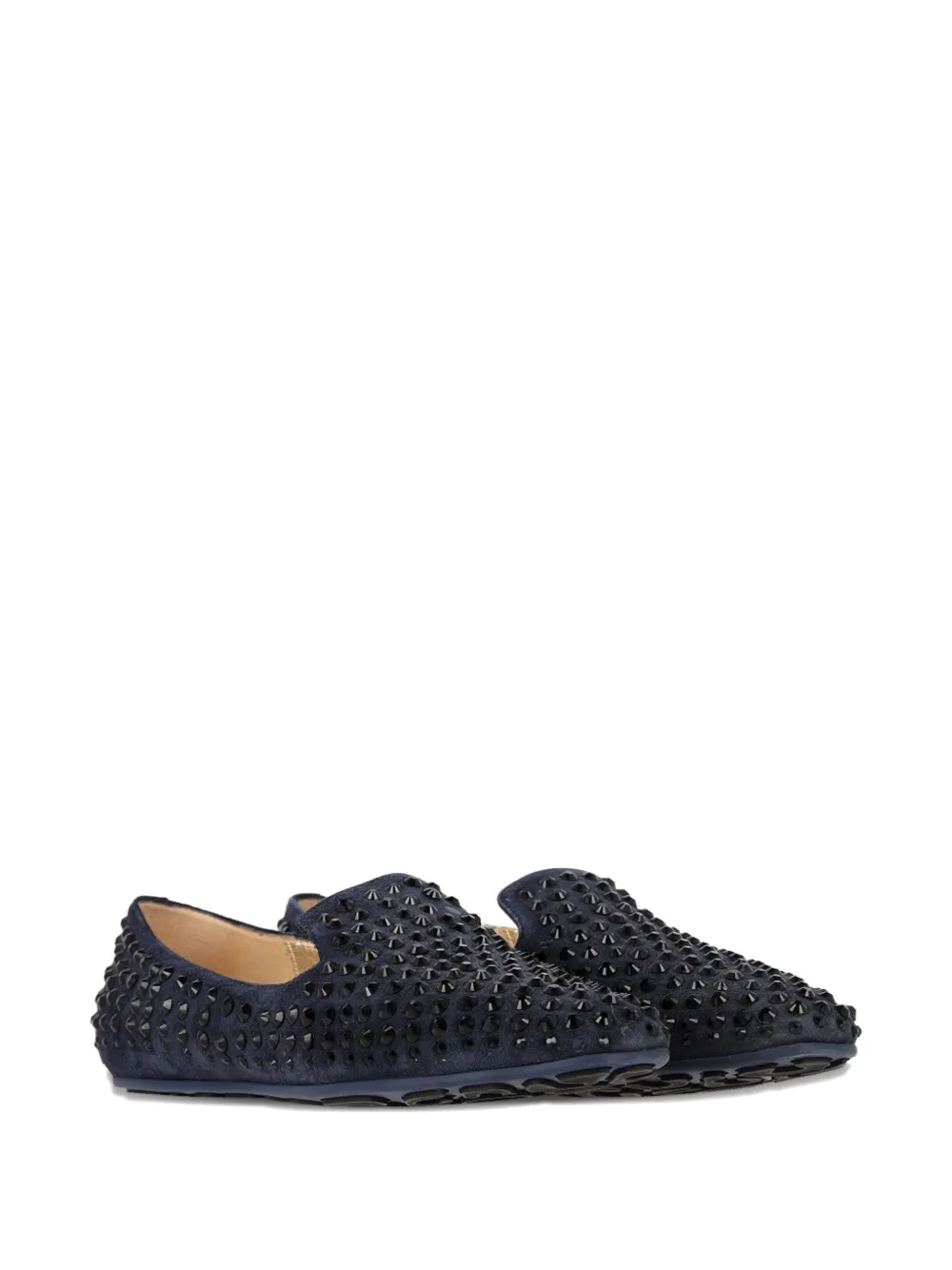 Jimmy Choo Pre-Owned studded loafers - Blauw