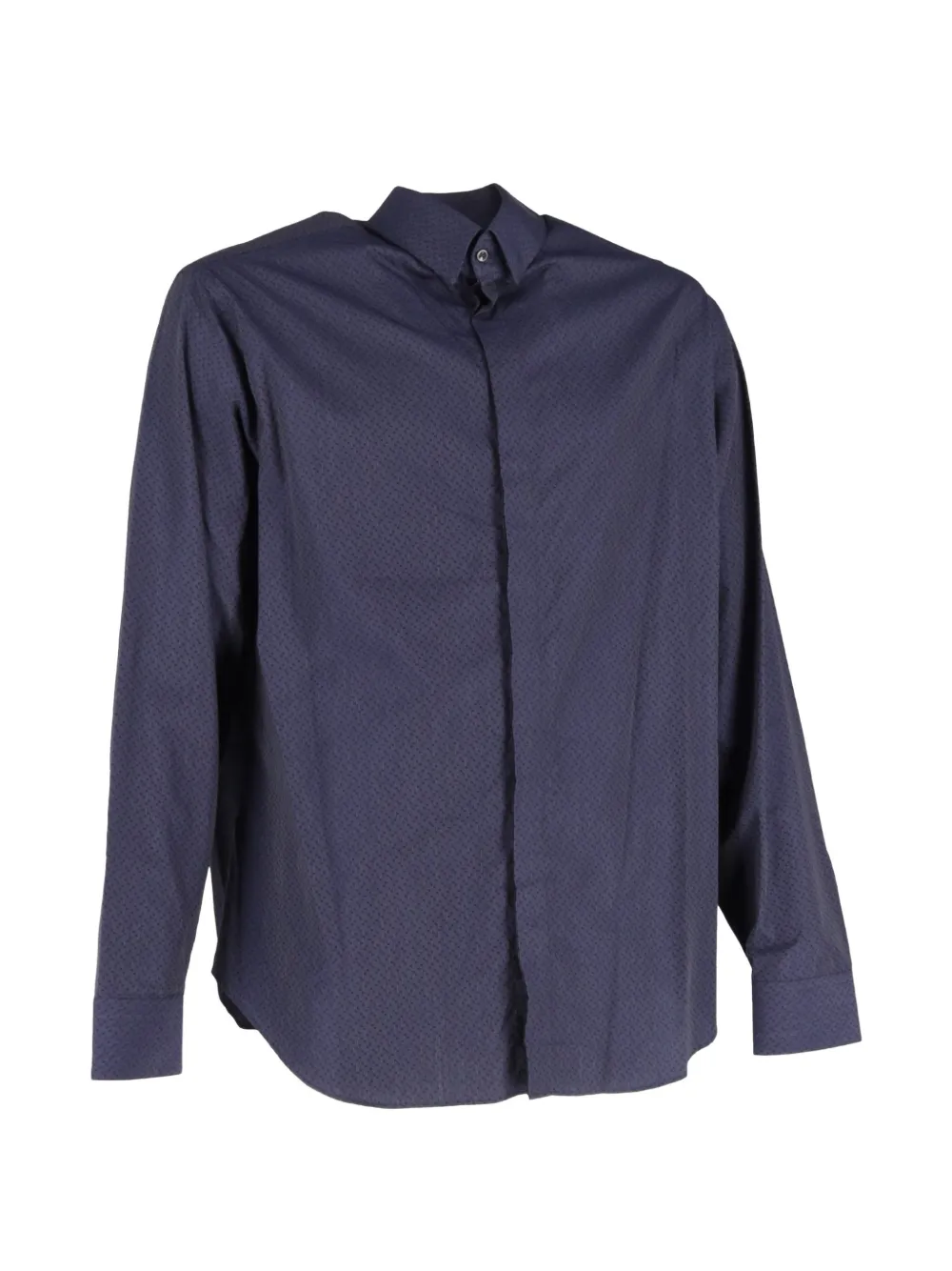 Giorgio Armani Pre-Owned concealed-fastening shirt - Blu