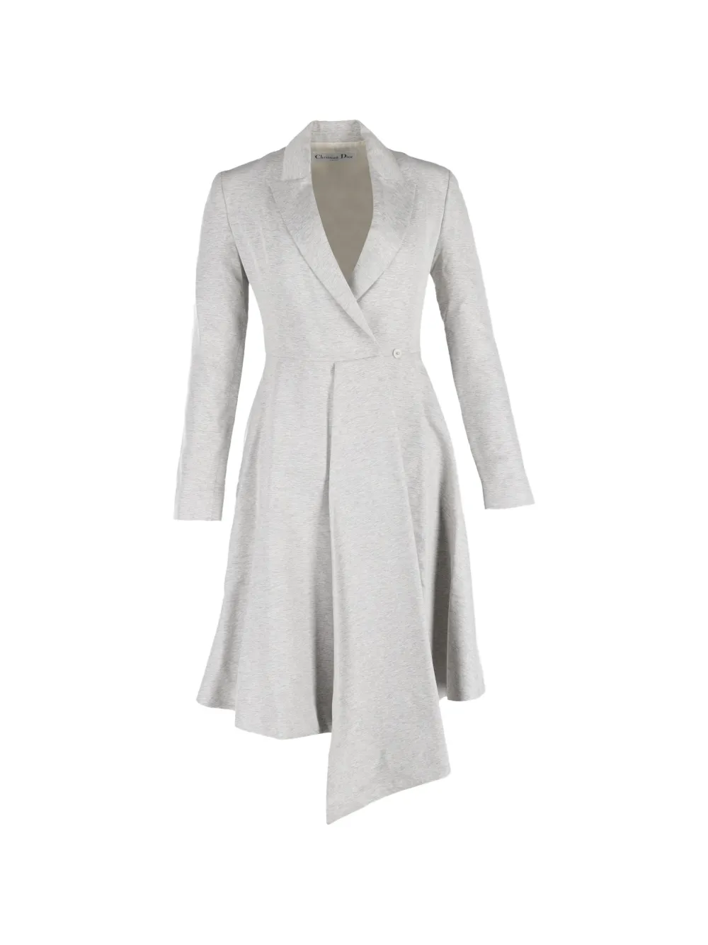 Christian Dior Pre-Owned Cappotto midi asimmetrico - Grigio