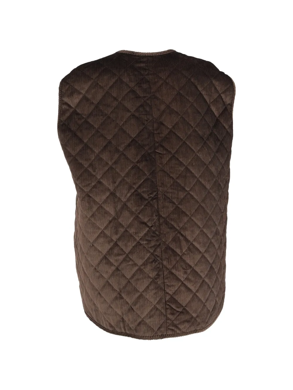 TOTEME quilted corduroy vest - Bruin