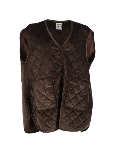 TOTEME chaleco capitonado de pana