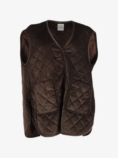 TOTEME quilted corduroy vest