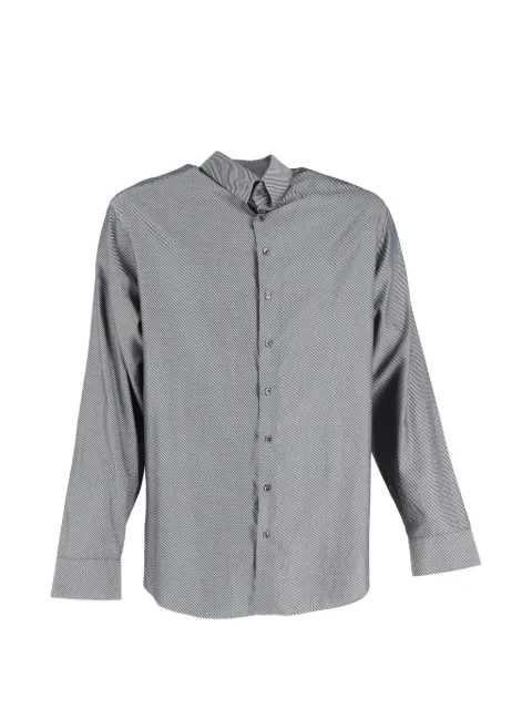 Giorgio Armani Pre-Owned camisa manga larga con motivo de rayas diagonales