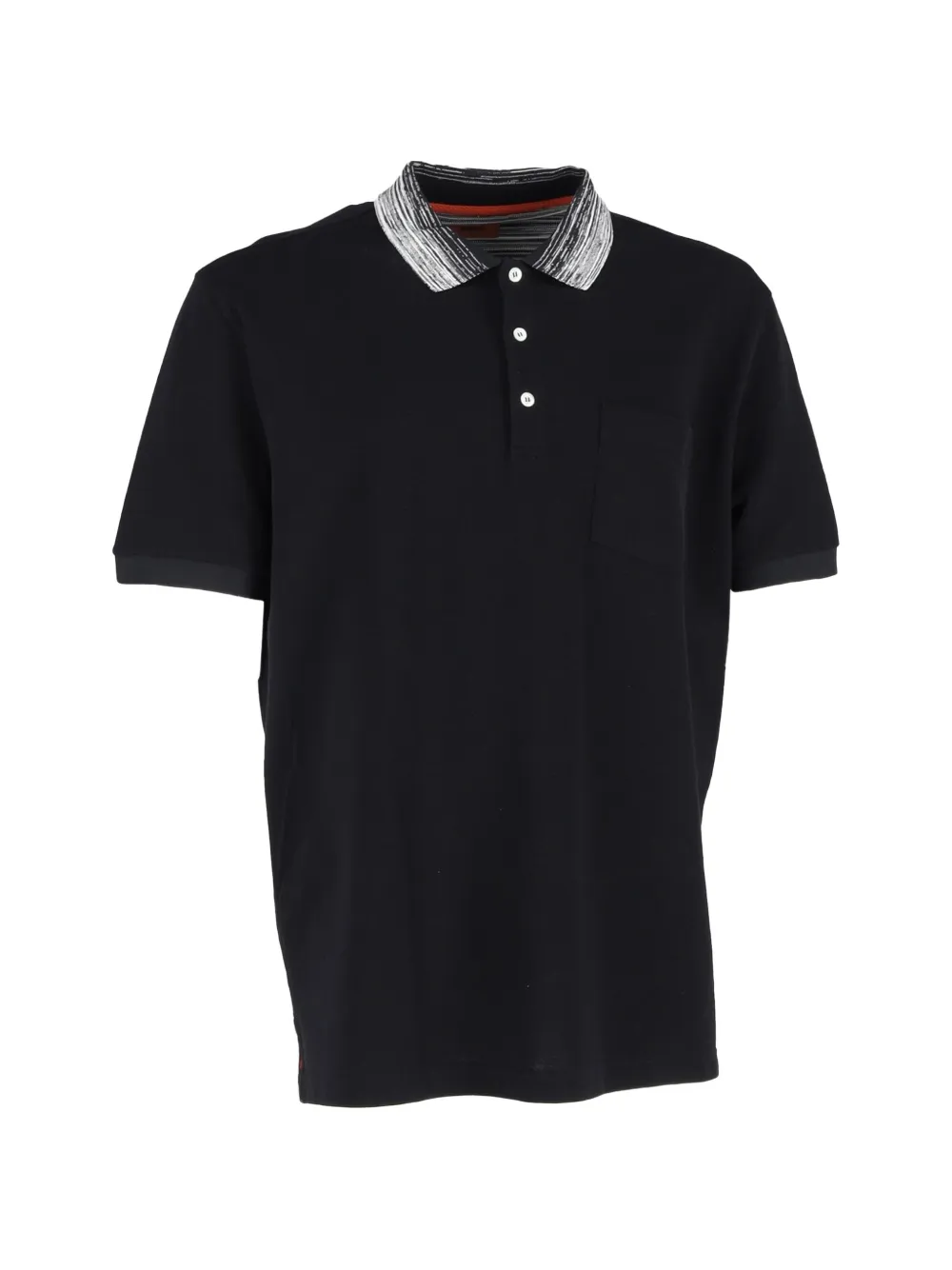 Missoni Pre-Owned printed-collar polo shirt – Black Missoni Pre-Owned printed-collar polo shirt – Black