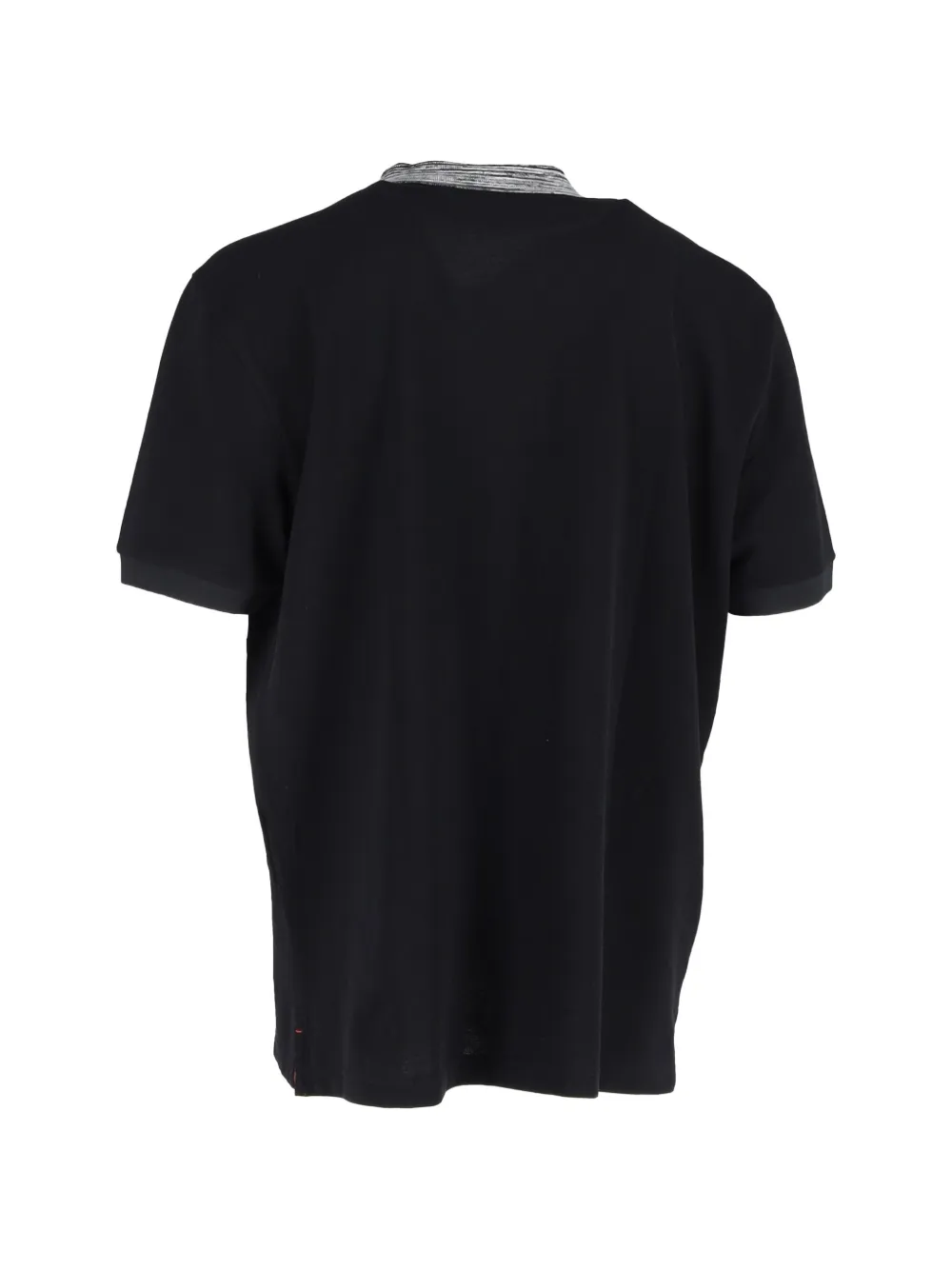 Printed-Collar Polo Shirt
