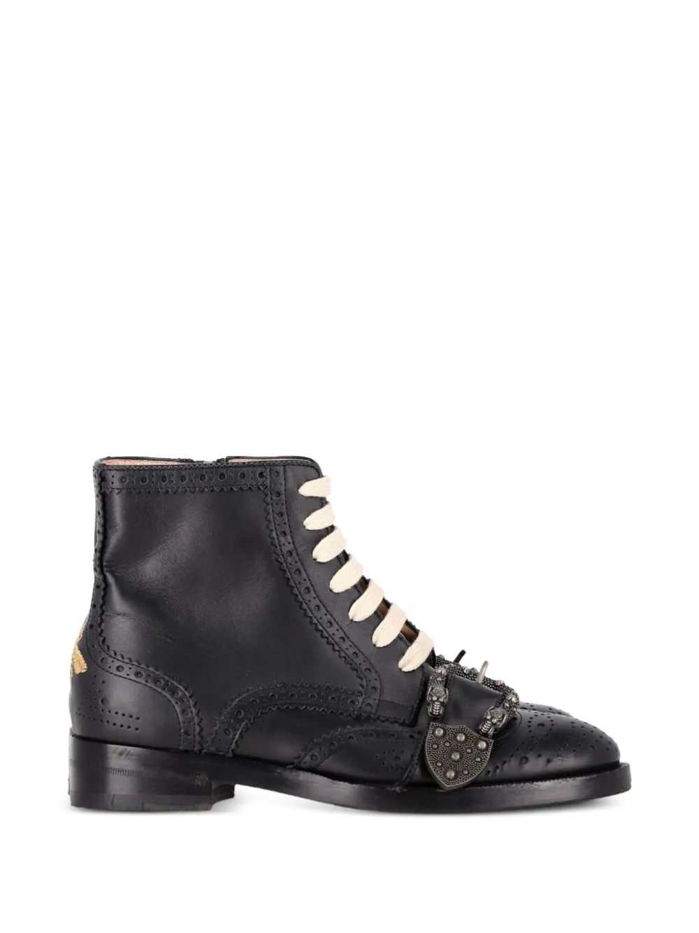 Gucci Pre-Owned wingtip buckled boots - Nero