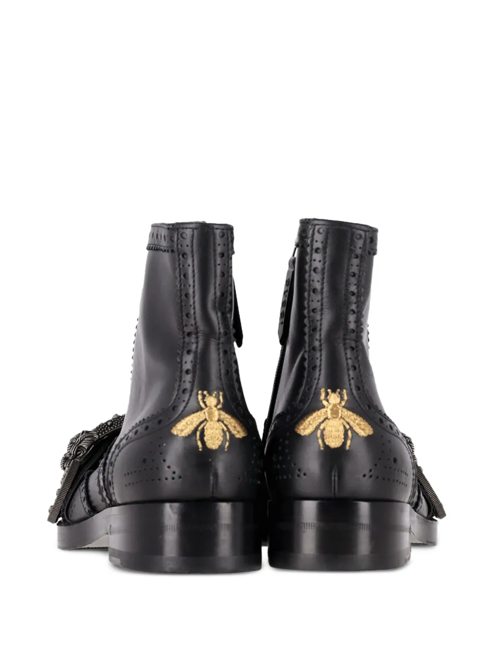 Wingtip Buckled Boots