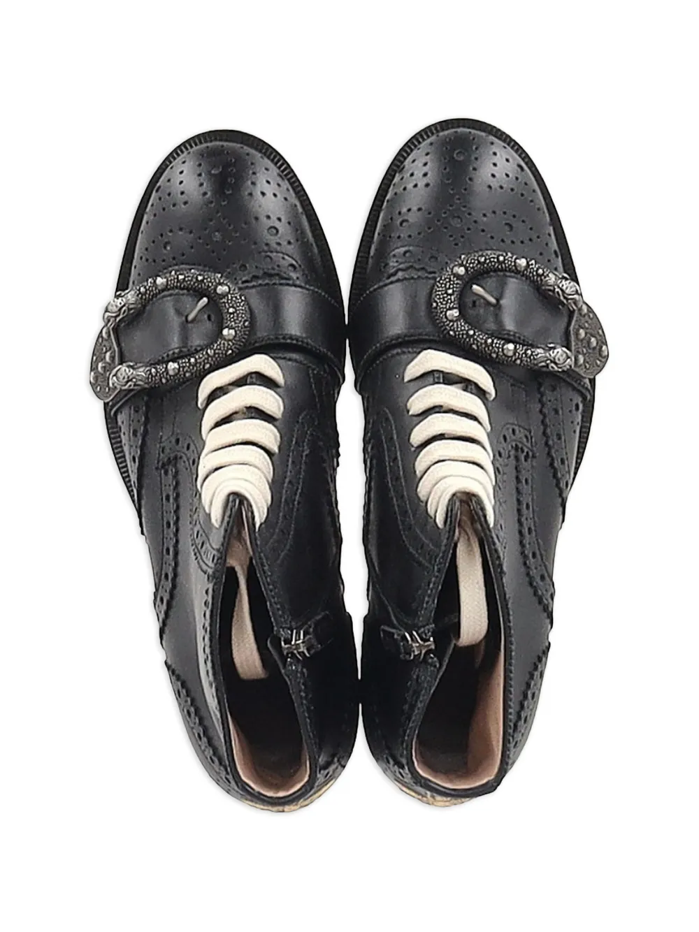 Wingtip Buckled Boots
