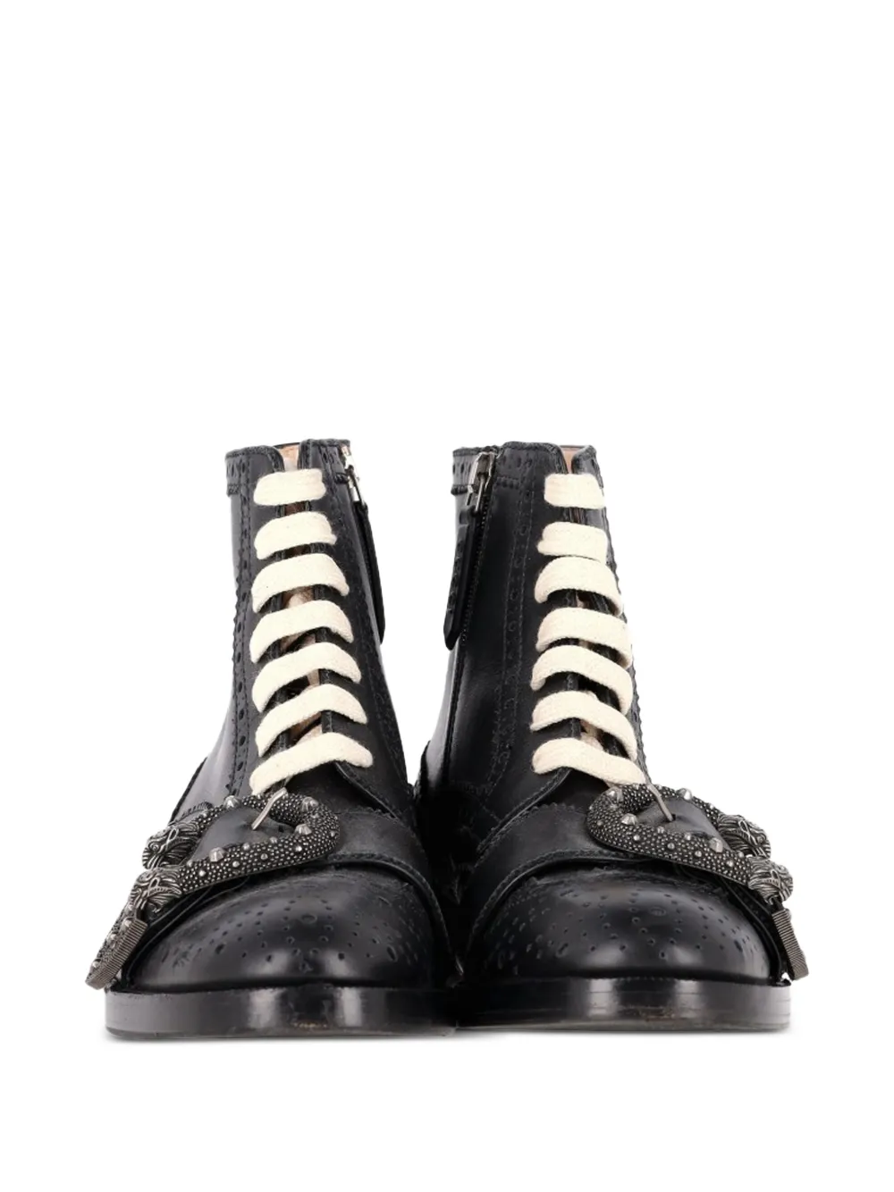 Wingtip Buckled Boots