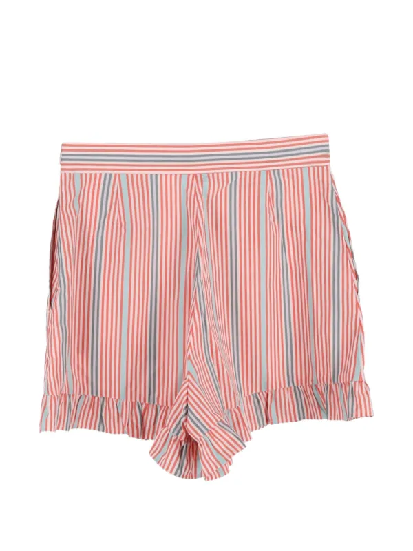 Chloé ストライプ ショートパンツ Chloé Vintage ラッフルトリム ショートパンツ | レッド | FARFETCH JP