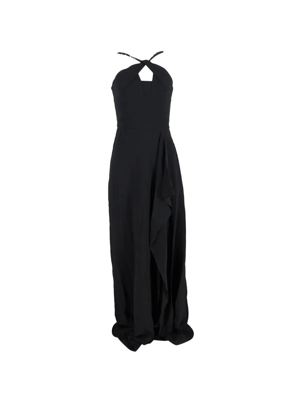 Roland Mouret embellished-strap maxi dress - Nero