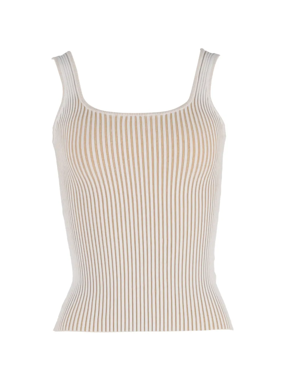 ANINE BING ribbed striped tank top - Toni neutri
