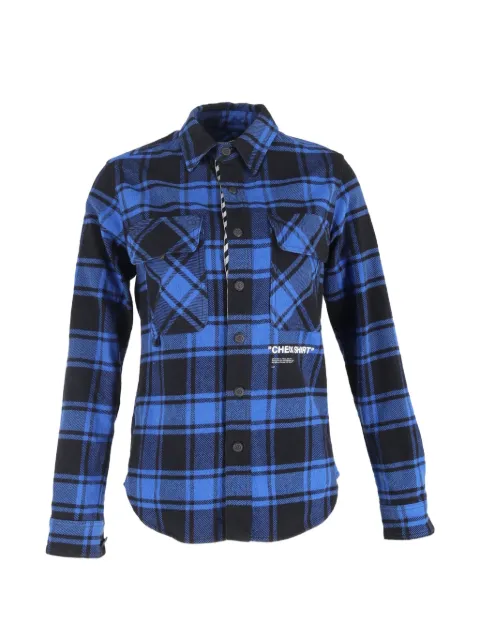 Off-White Pre-Owned chemise manches longues boutonnée à carreaux