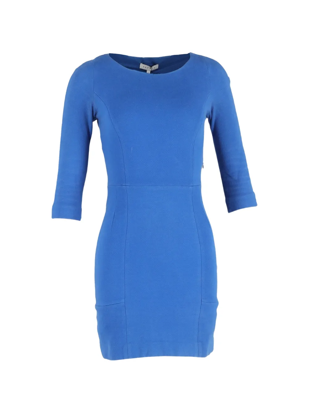 SANDRO crew-neck mini dress - Blue