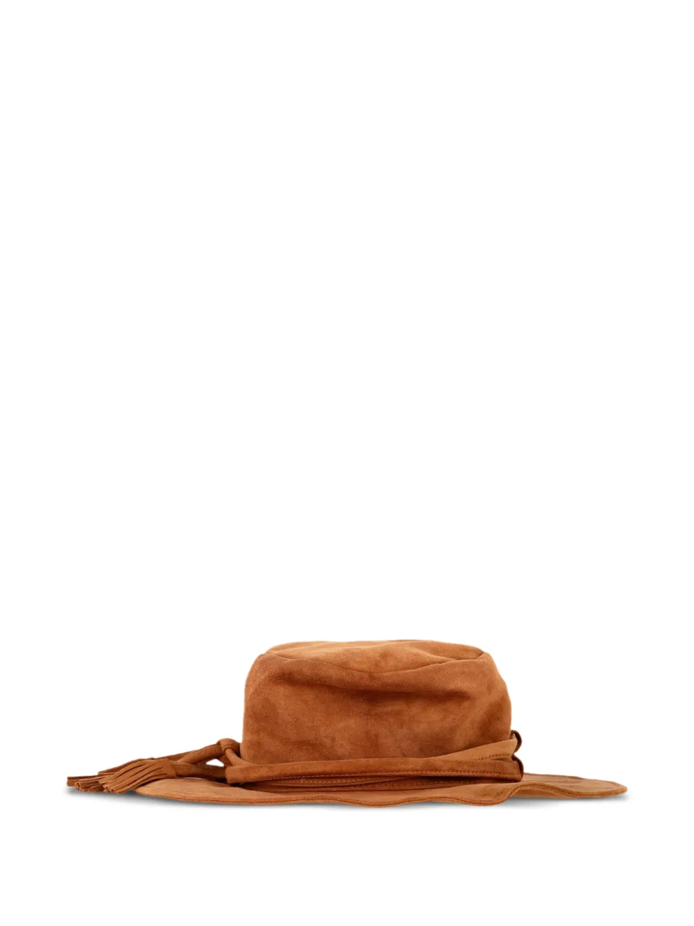 Etro Vintage suede tassel sun hat - Marrone