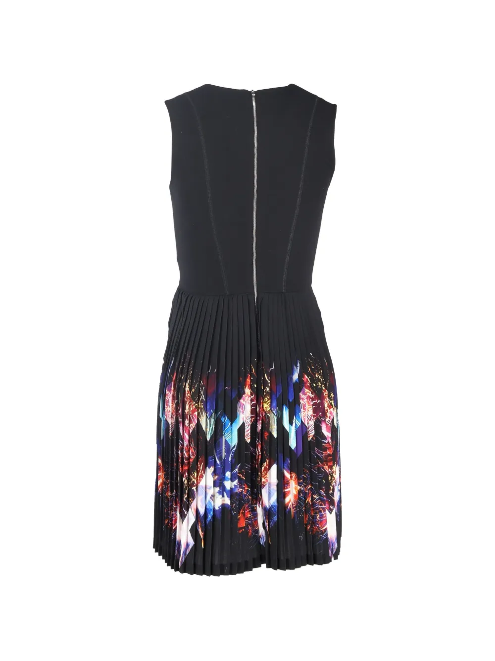 SANDRO printed pleated mini dress - Zwart