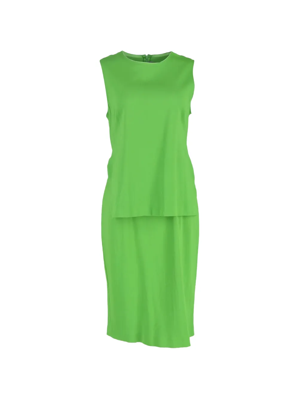 Max Mara layered midi dress - Verde