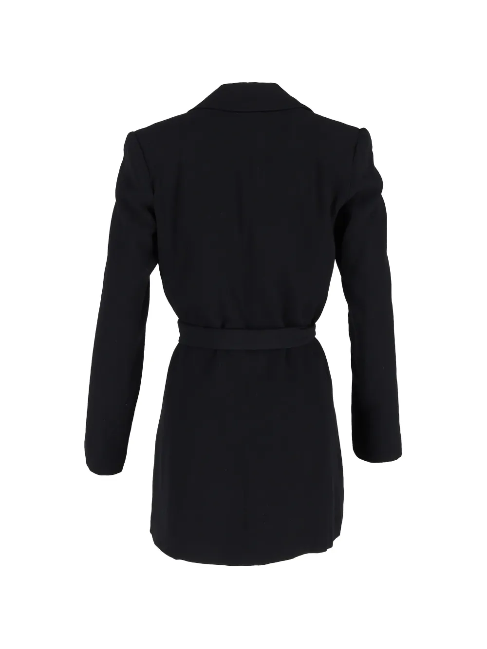 Reformation double-breasted belted mini dress - Zwart