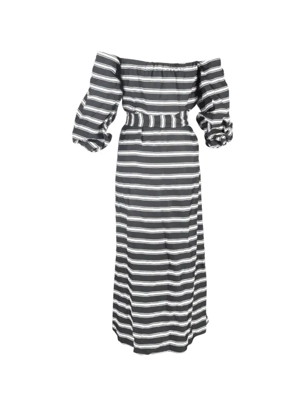 white linen dress women's Linen A-Line Maxi Dress in White – shopstateside.us