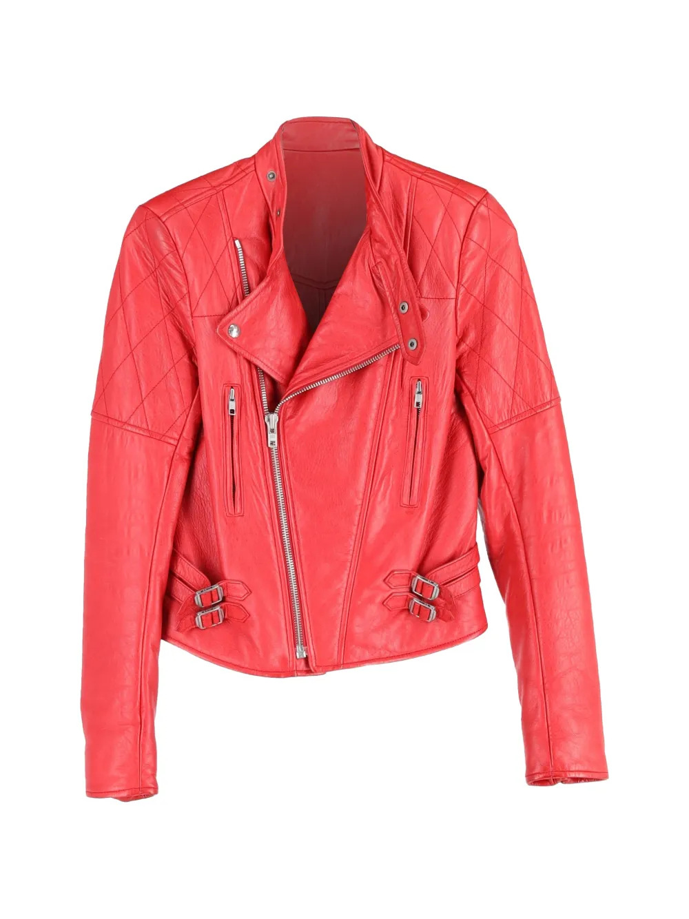 JOSEPH biker quilted leather jacket - Rosso