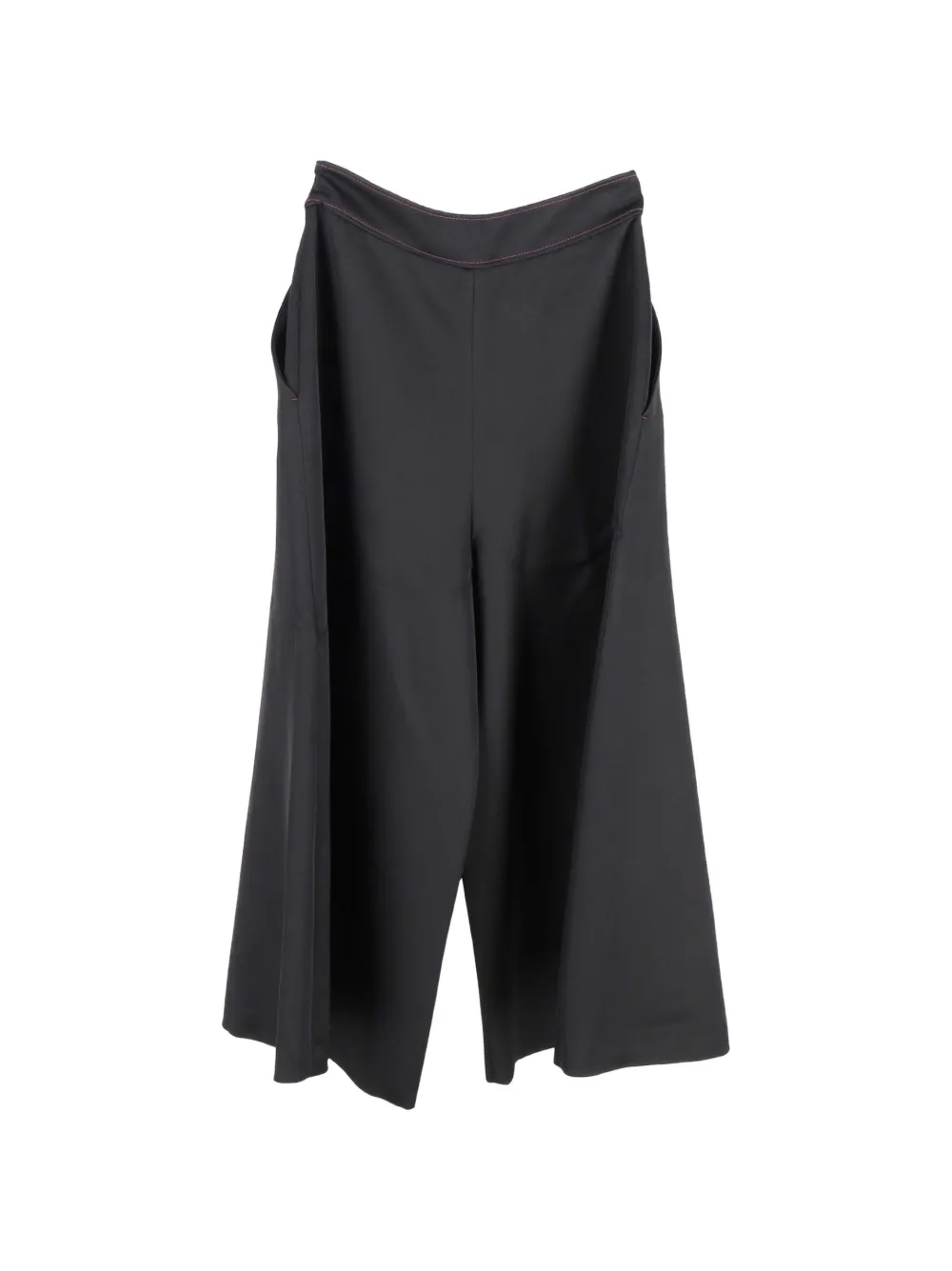 Temperley London high-rise waist wide-leg trousers - Zwart