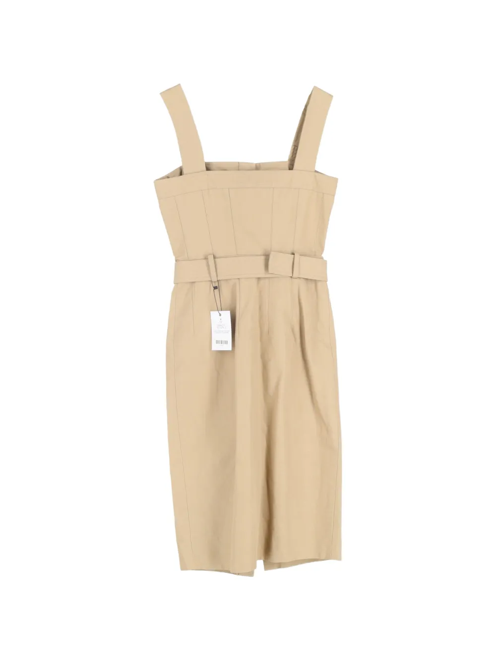 Alexander McQueen Pre-Owned cotton belted midi dress - Beige