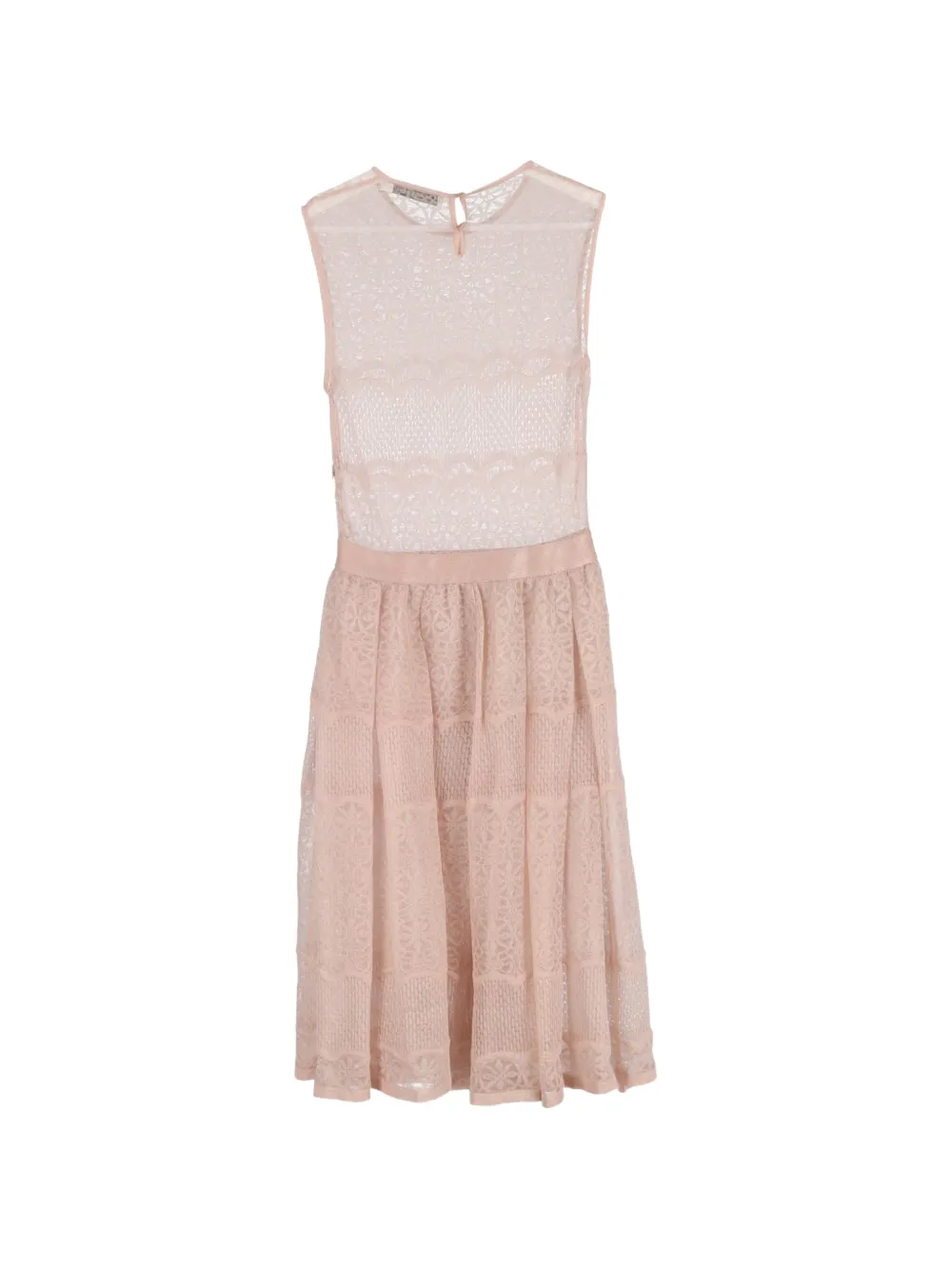 Christian Dior Pre-Owned lace flared midi dress - Roze