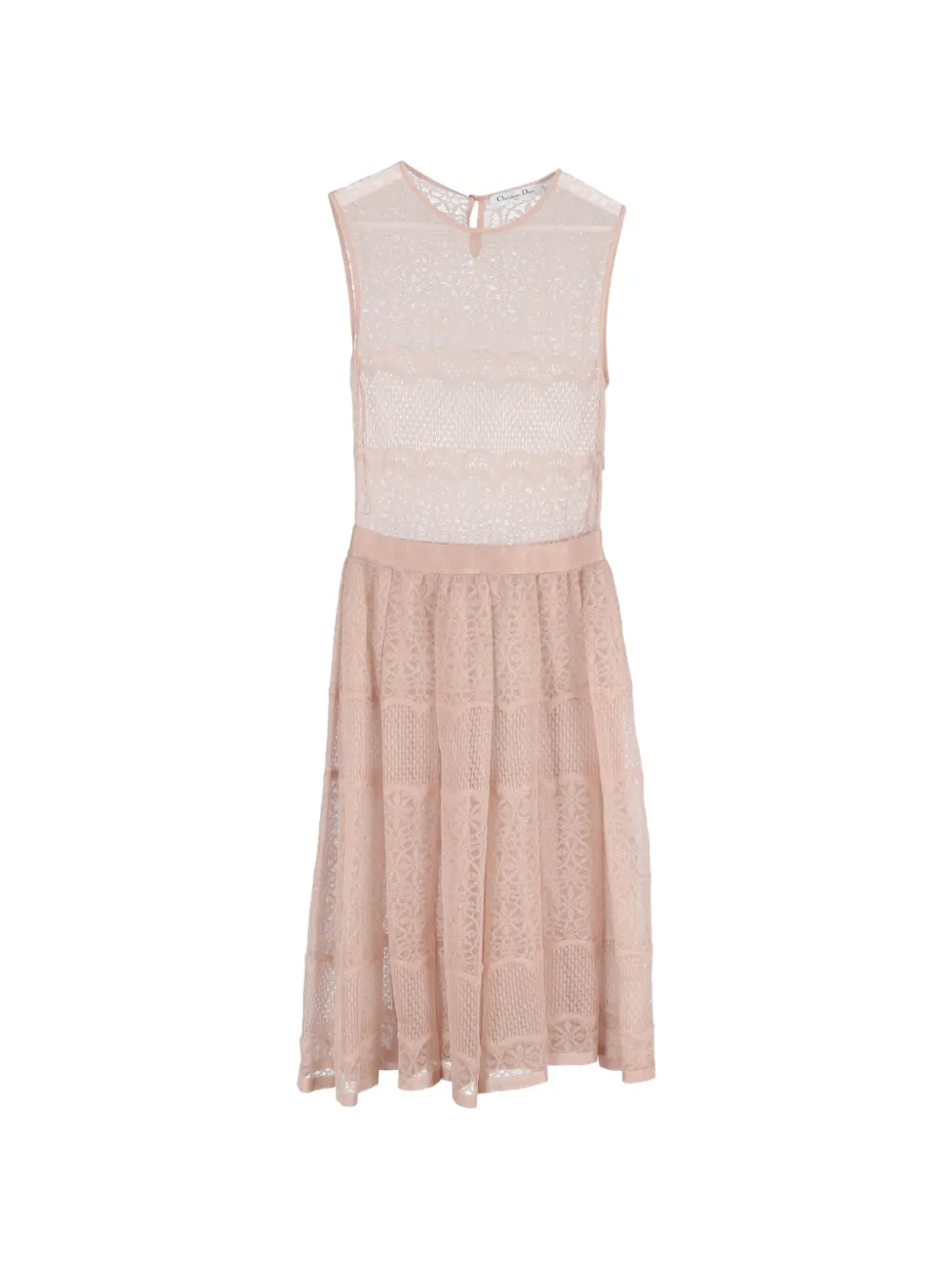 Christian Dior Pre-Owned lace flared midi dress - Rosa