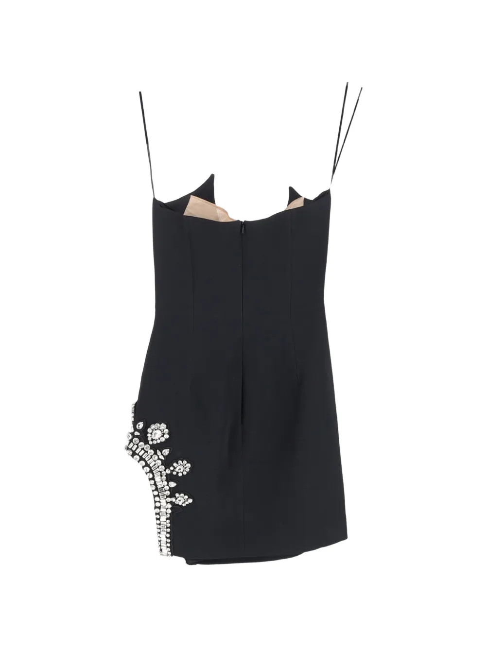 David Koma embellished strapless mini dress - Zwart
