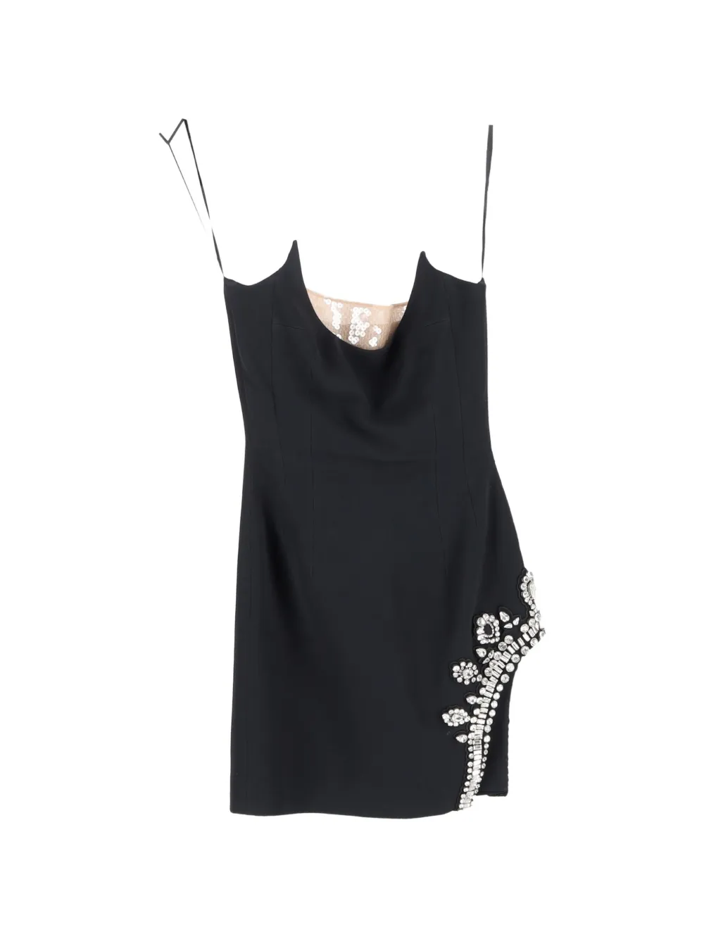 David Koma embellished strapless mini dress - Nero