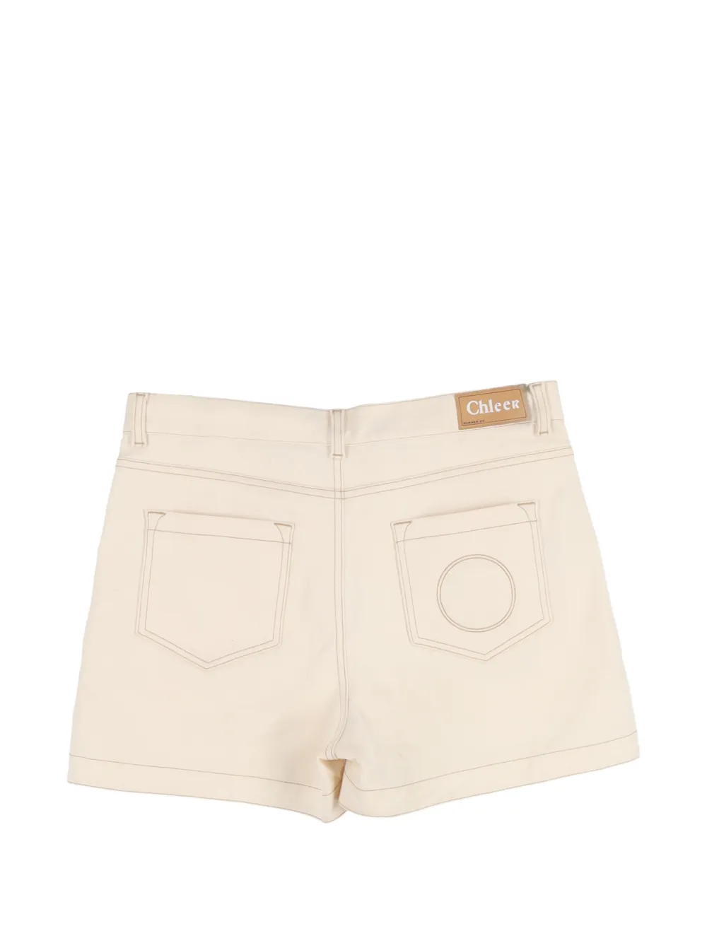 Chlo&eacute; Vintage contrast-stitching pocket shorts - Wit