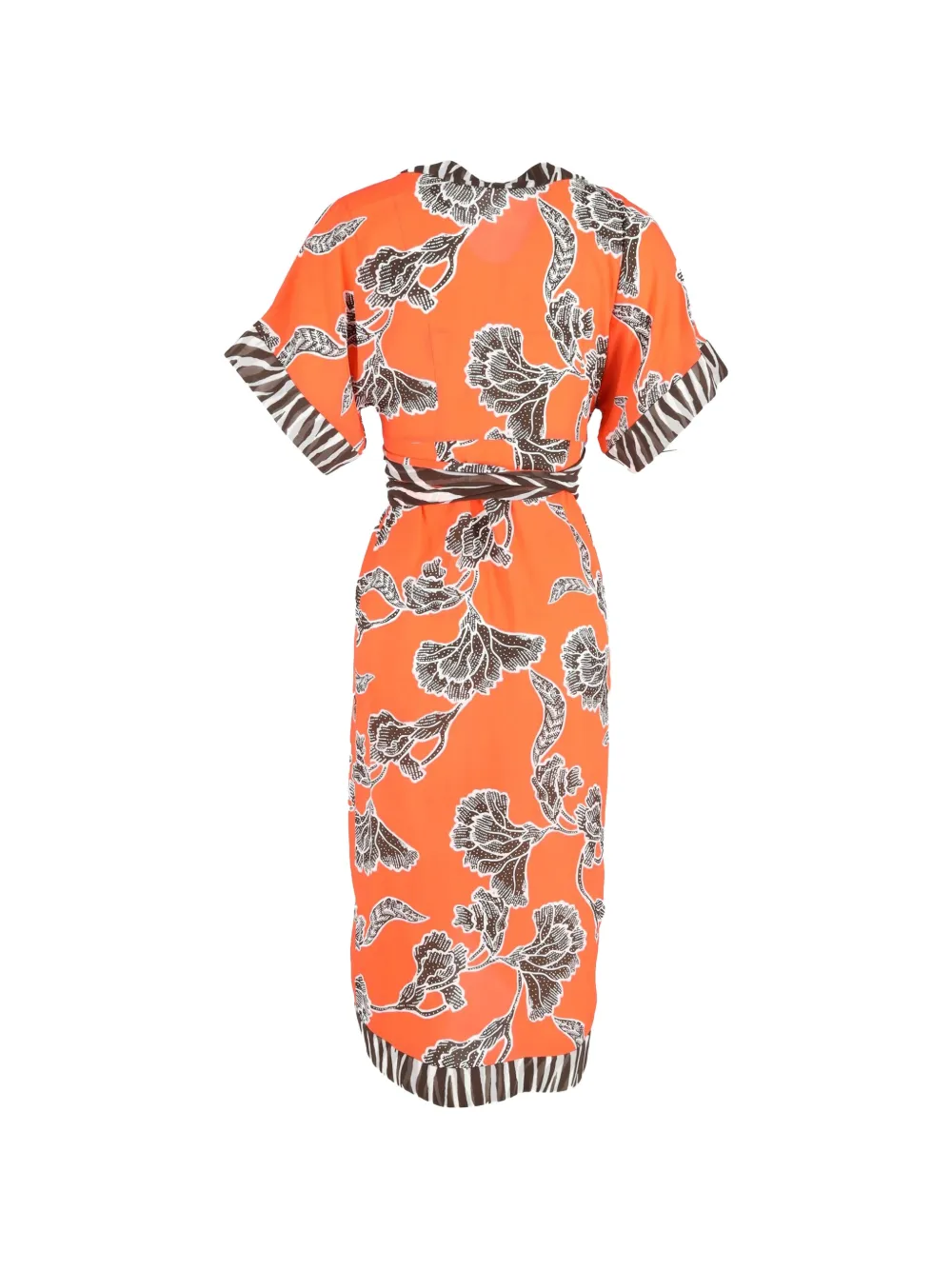 Diane Von Furstenberg Vintage Echo floral wrap midi dress - Oranje