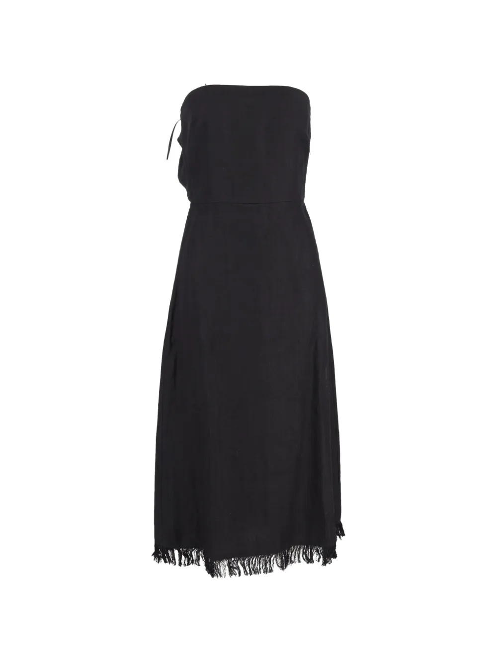 Theory fringed strapless midi dress - Nero