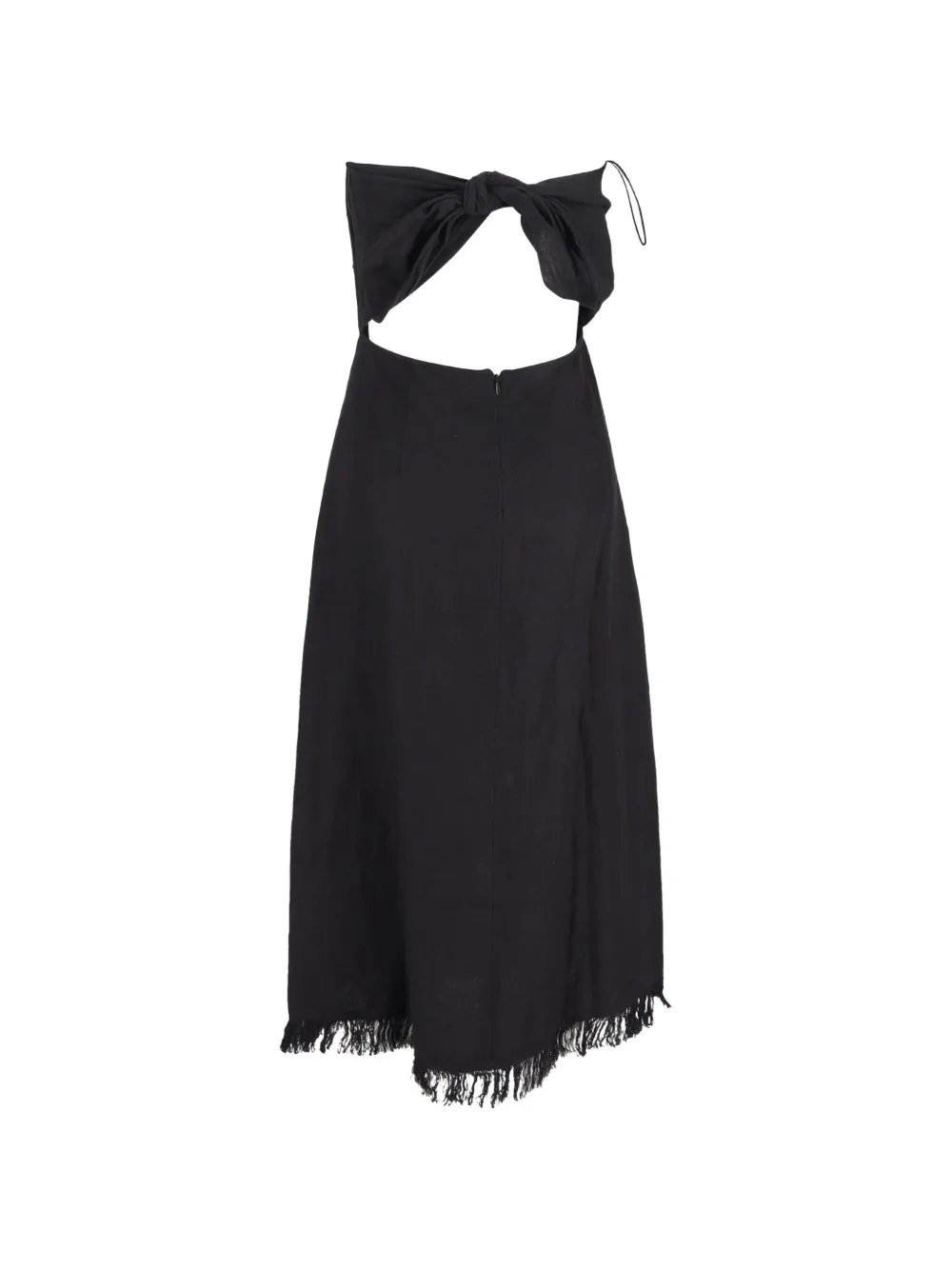 Theory fringed strapless midi dress - Zwart