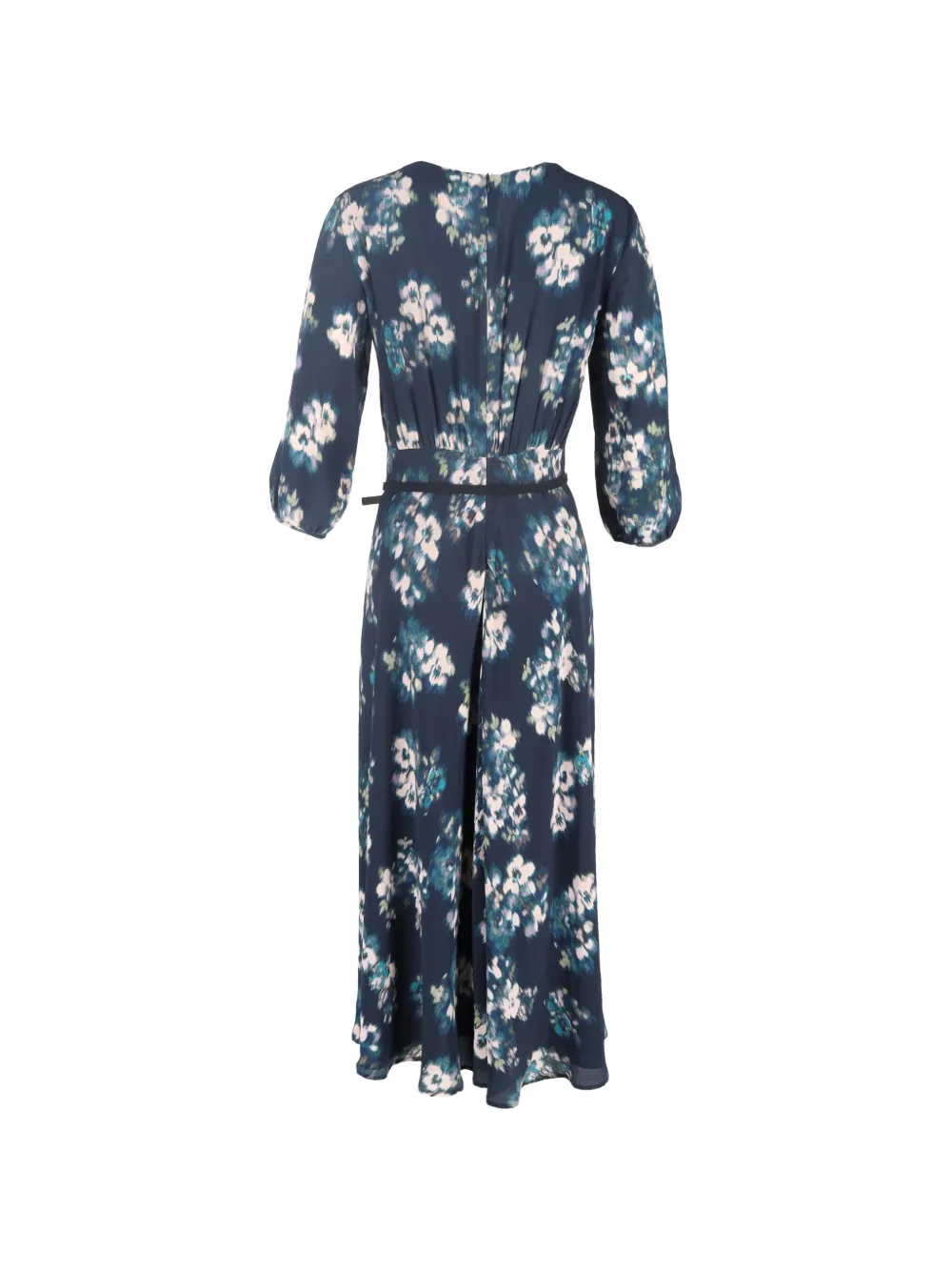 Max Mara floral-print midi dress - Blauw