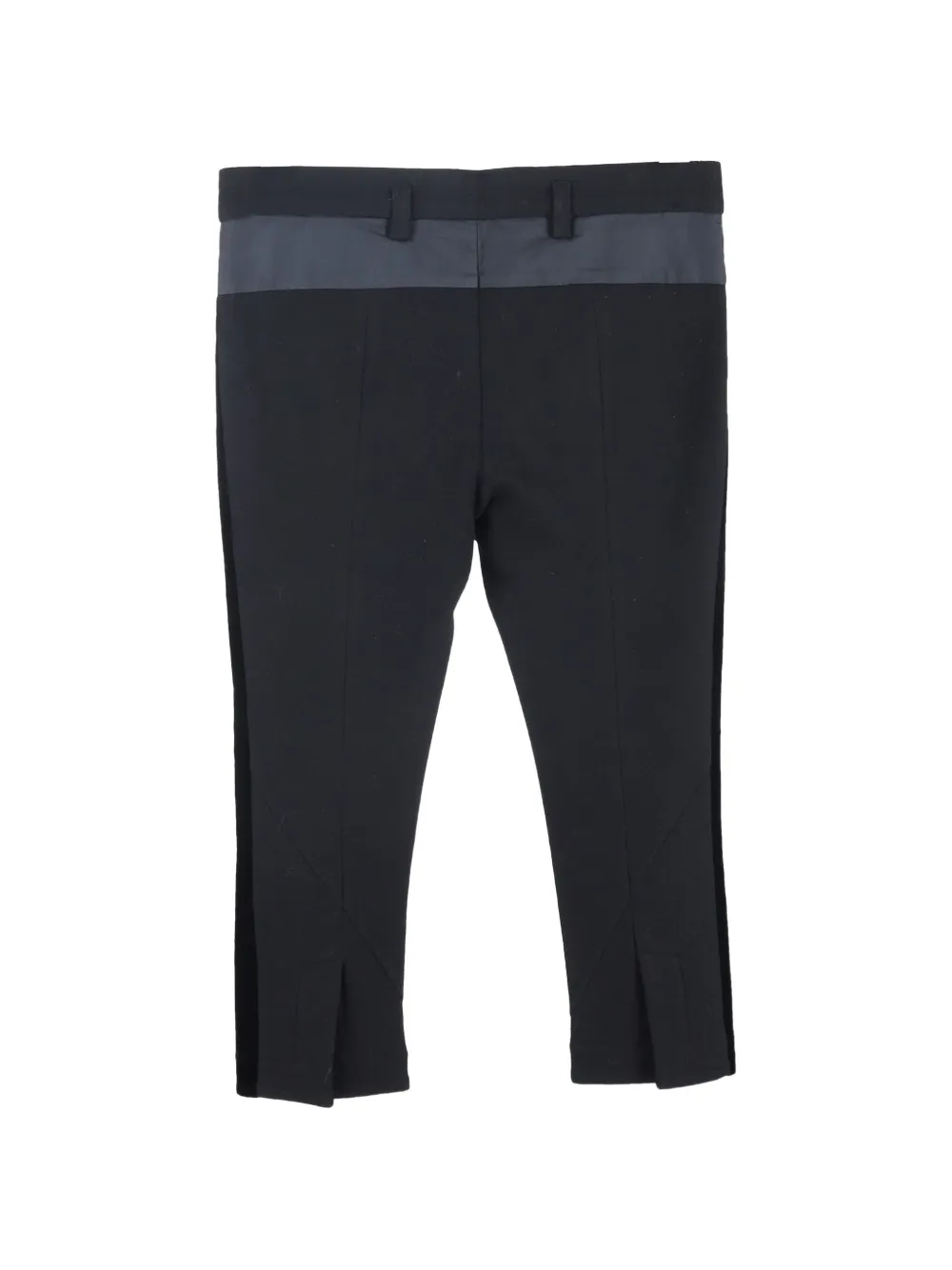 Haider Ackermann velour-effect cropped trousers - Zwart