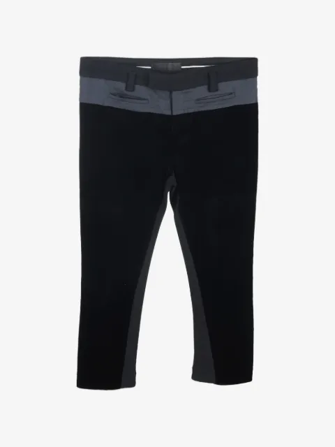 Haider Ackermann velour-effect cropped trousers