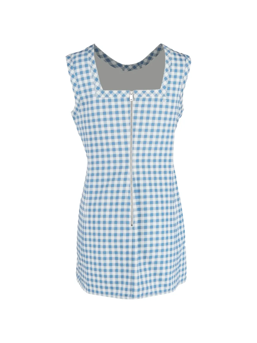 Emilia Wickstead gingham-pattern mini dress - Blauw