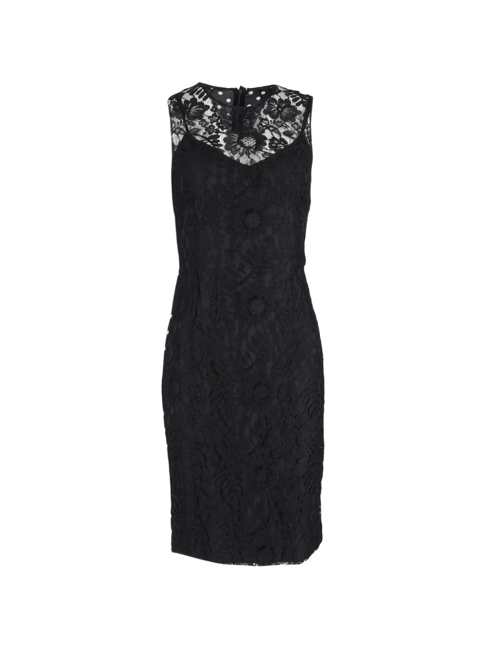 Dolce & Gabbana Pre-Owned lace-detail midi dress - Nero