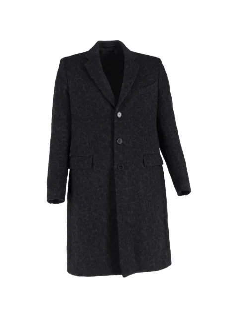 Givenchy Pre-Owned leopard single-breasted slim-fit coat