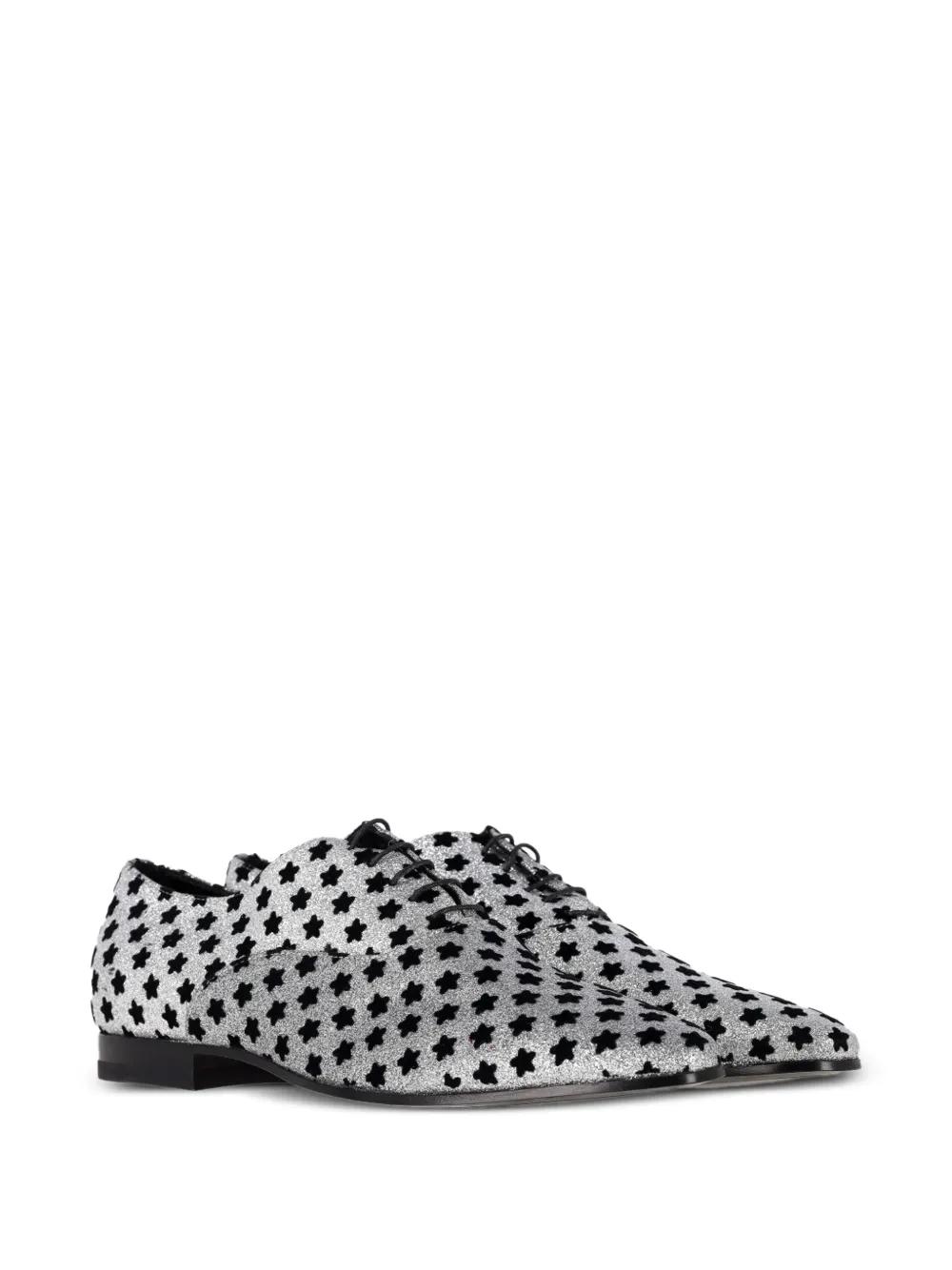 Saint Laurent Pre-Owned star-print oxford shoes - Zilver